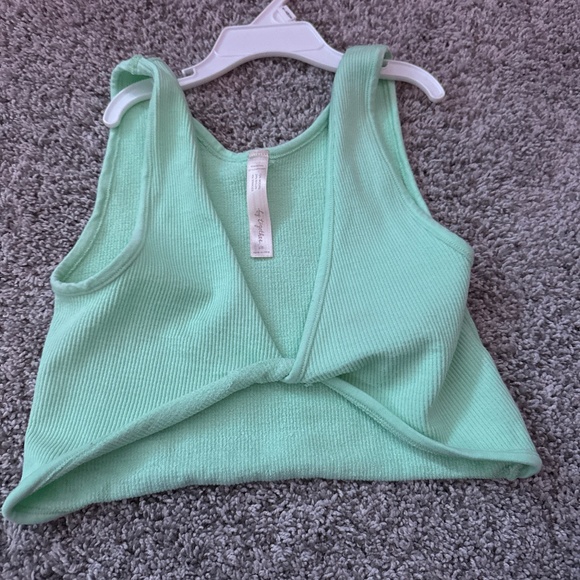 Pacsun green tie front tank top - Picture 1 of 1